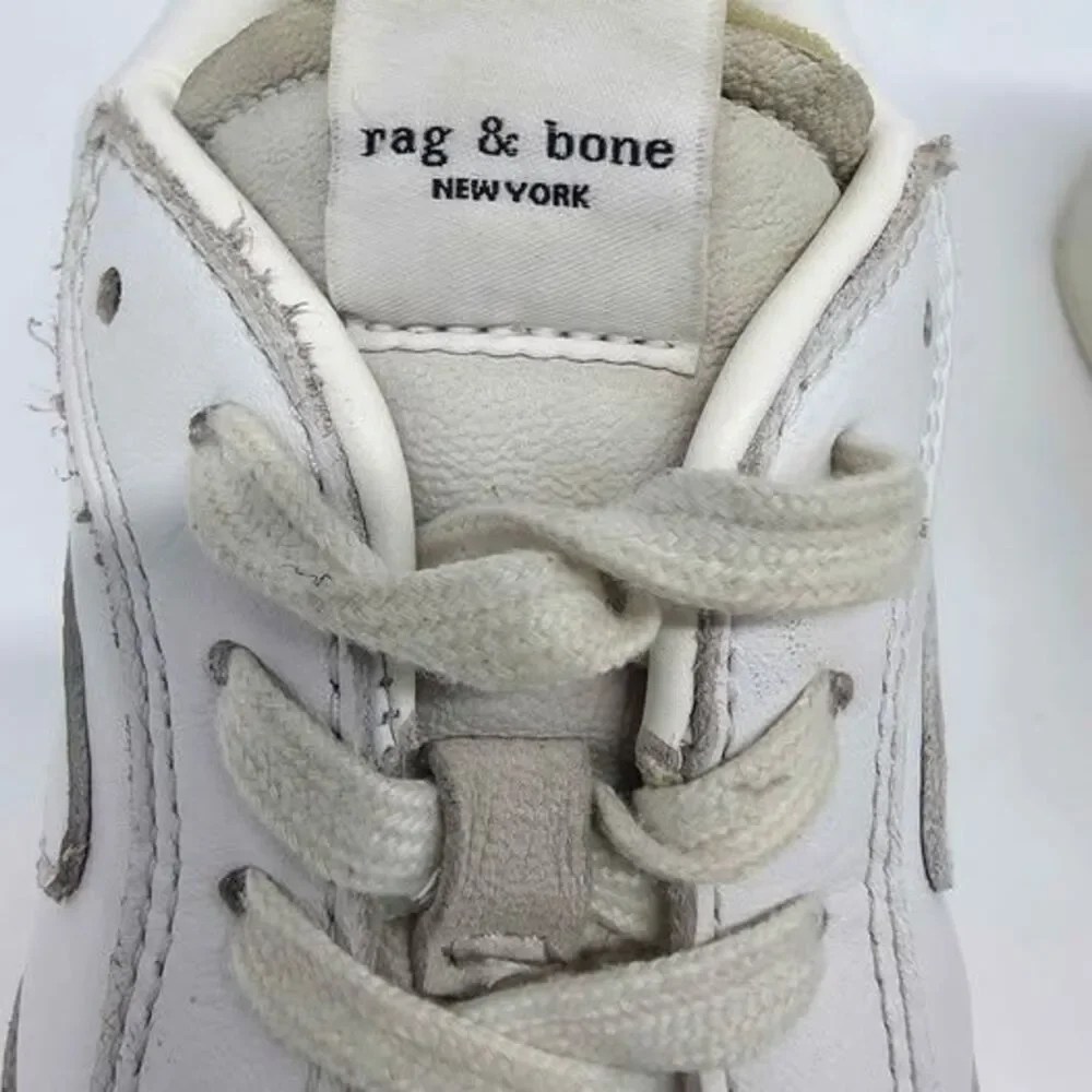 Rag & Bone Retro Court Sneakers Mens 7 Womens 10 White Leather Low Top EU 40